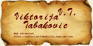 Viktorija Tabaković vizit kartica